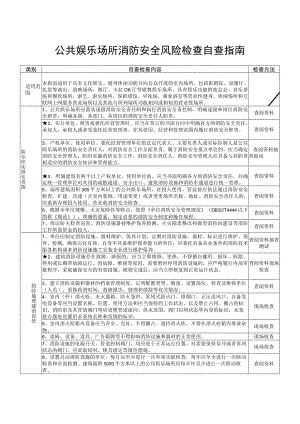 公共娱乐场所（重点场所消防安全风险自查检查指南）.docx