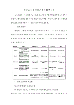 锂电池行业现状与未来趋势分析.docx