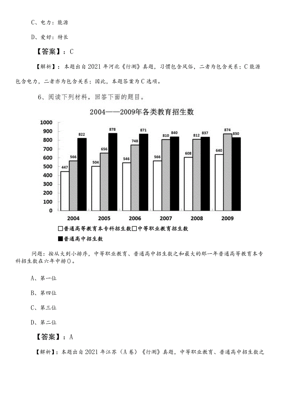 政务服务管理局事业单位考试（事业编考试）职测（职业能力测验）预习阶段测评考试卷（后附参考答案）.docx_第3页