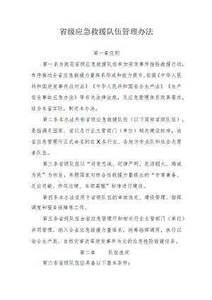 省级应急救援队伍管理办法.docx