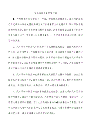 车漆项目质量管理方案.docx