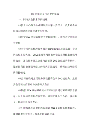 XX网络安全技术保护措施.docx