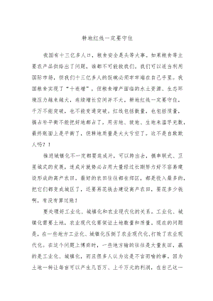 耕地红线一定要守住.docx