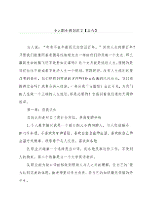 个人职业规划范文【集合】.docx