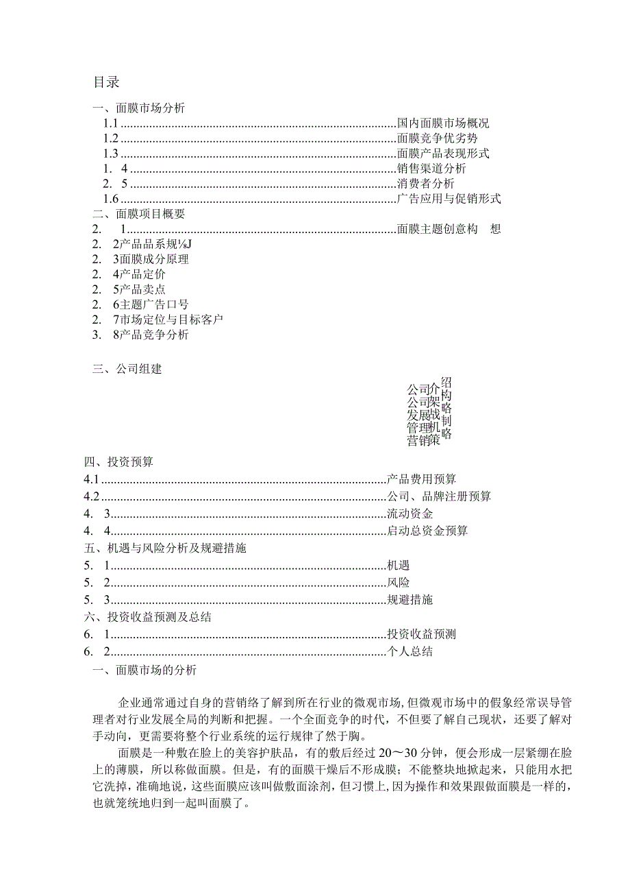 公司项目(化妆面膜)启动计划书文档范文.docx_第3页