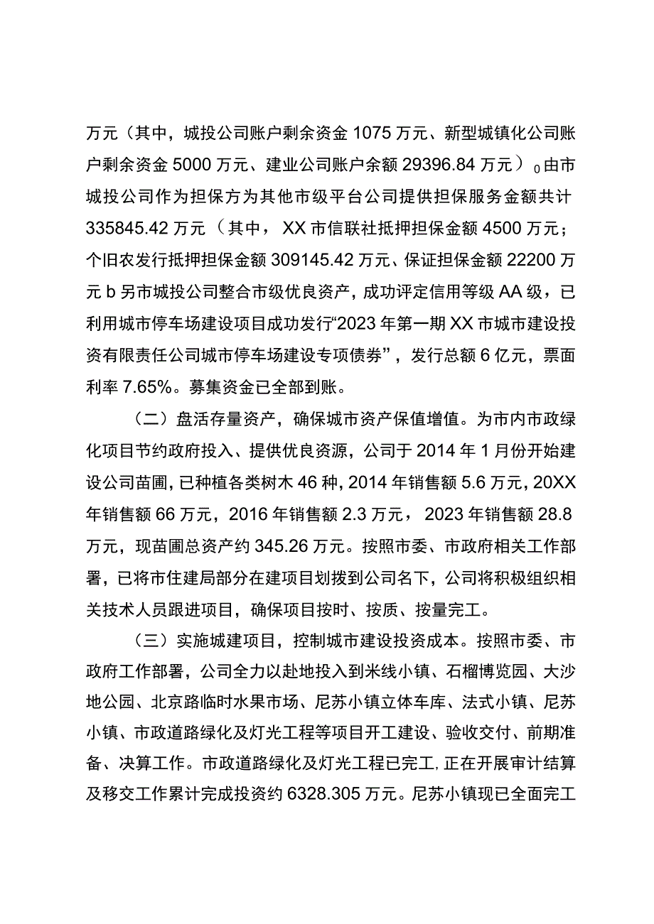 城建投资公司2023年工作总结和2024年计划.docx_第2页