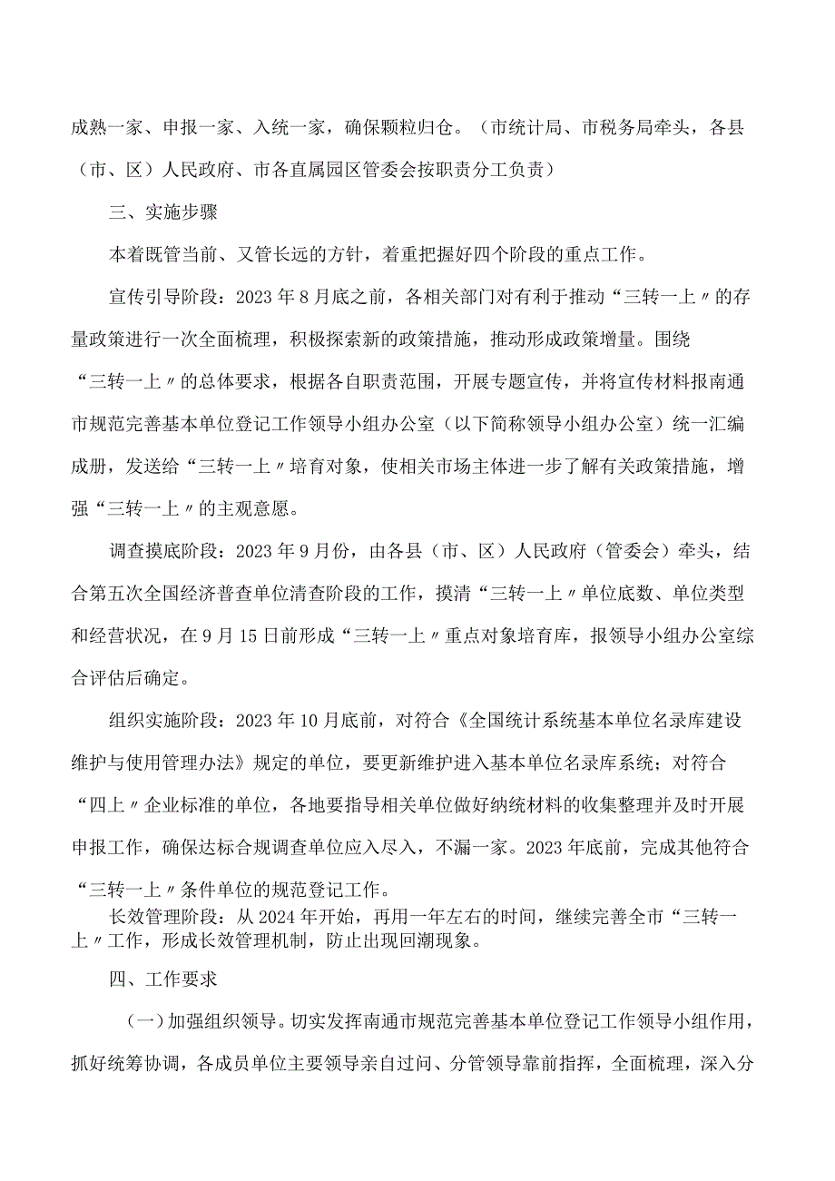 南通市政府办公室印发关于进一步规范完善基本单位登记工作实施方案的通知.docx_第3页