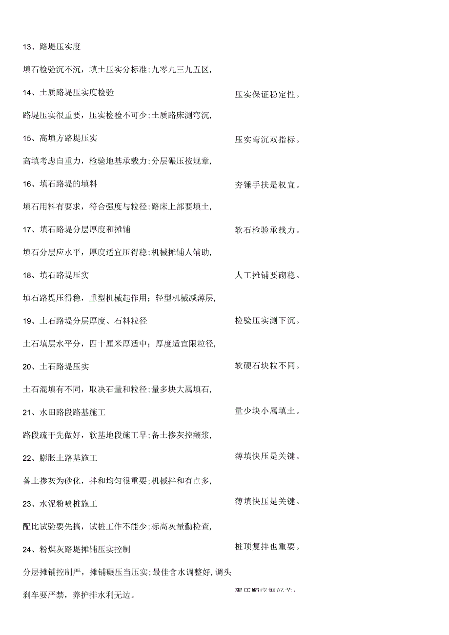 道路工程监理100句质量检测控制顺口溜.docx_第3页