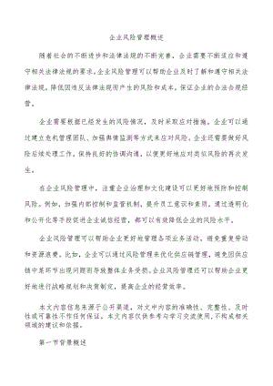 企业风险管理概述.docx