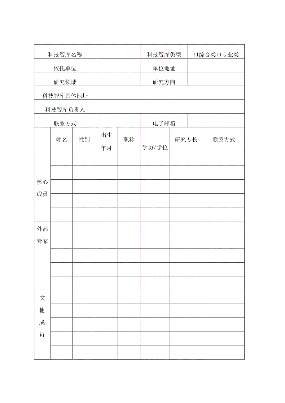 安徽省科技创新智库申请表.docx_第2页