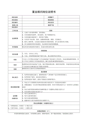 置业顾问岗位说明书.docx