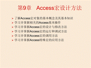 第9章Access宏设计方法.ppt