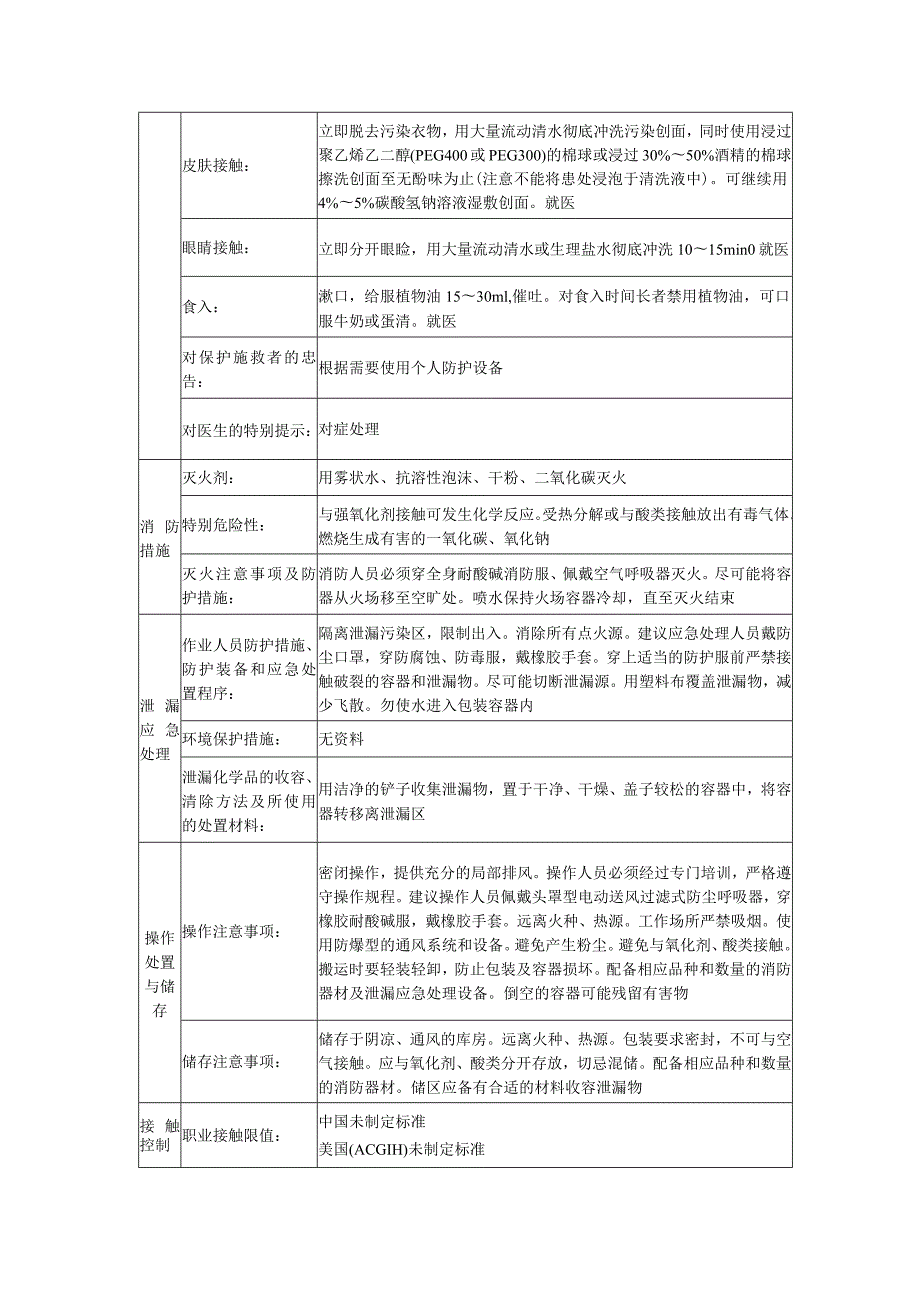 苯酚钠安全技术说明书.docx_第2页