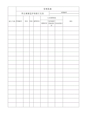 职业健康监护档案汇总表.docx