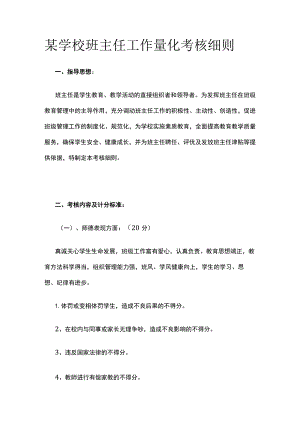 某学校班主任工作量化考核细则.docx