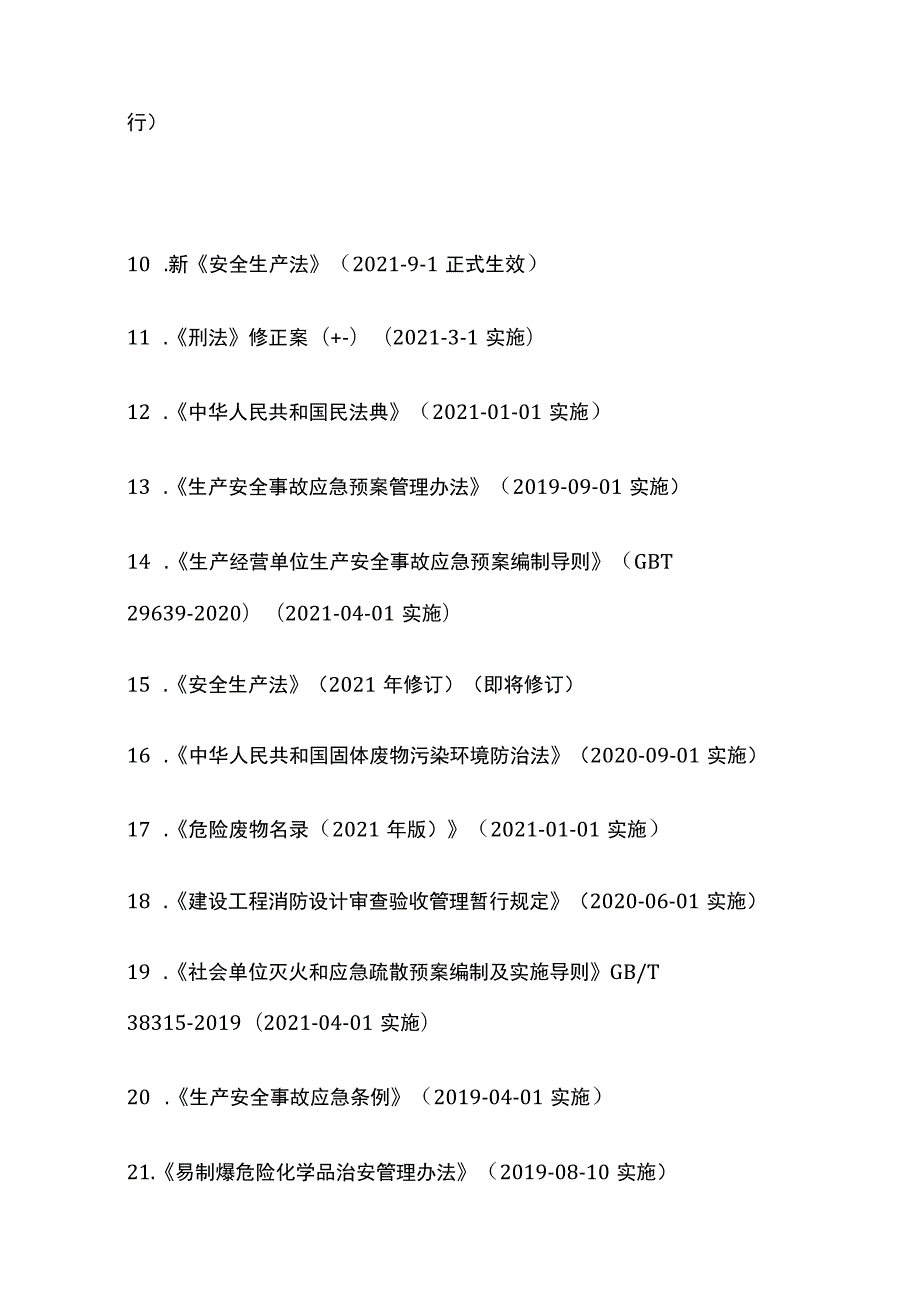 安全环境职业健康法律法规文件目录汇总全套.docx_第2页