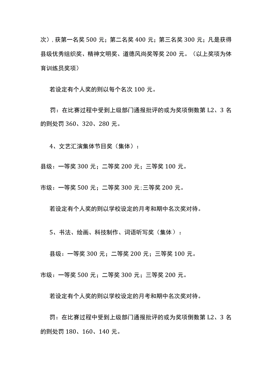 某小学教师教学质量奖励办法.docx_第3页