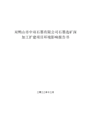 石墨选矿深加工扩建项目环境影响报告.docx