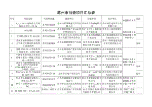 苏州市抽查项目汇总表.docx