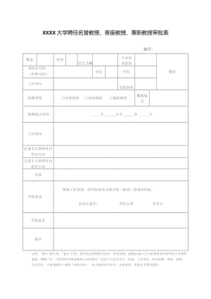 大学聘任名誉教授、客座教授、兼职教授审批表.docx
