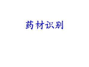 药材识别.ppt