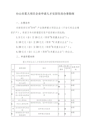 台山市重大项目企业申请人才安居住房办事指南.docx