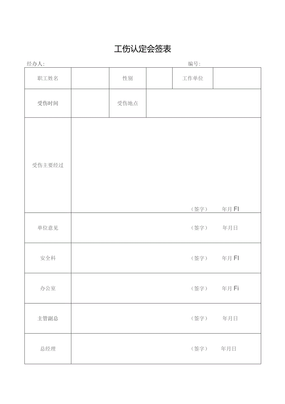 工伤认定会签表.docx_第1页