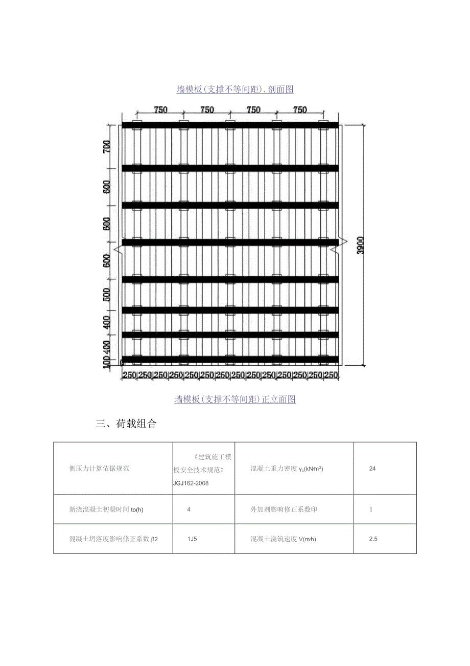 (新)XX企业墙模板(支撑不等间距)计算书.docx_第3页