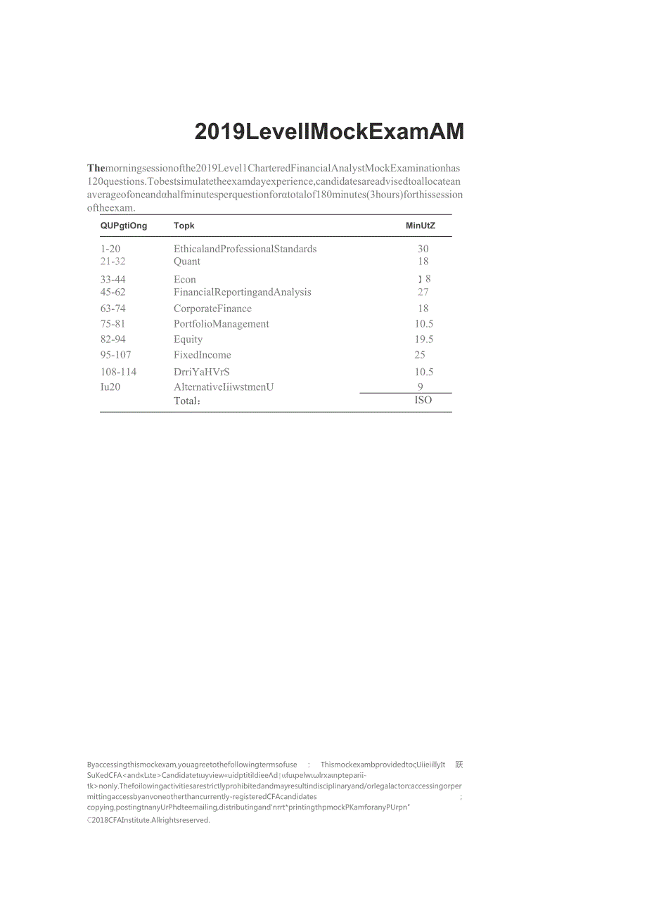 CFA一级历年模拟考试(2015-2019)：2019_Mock_Exam_A_－_Morning_Session.docx_第1页