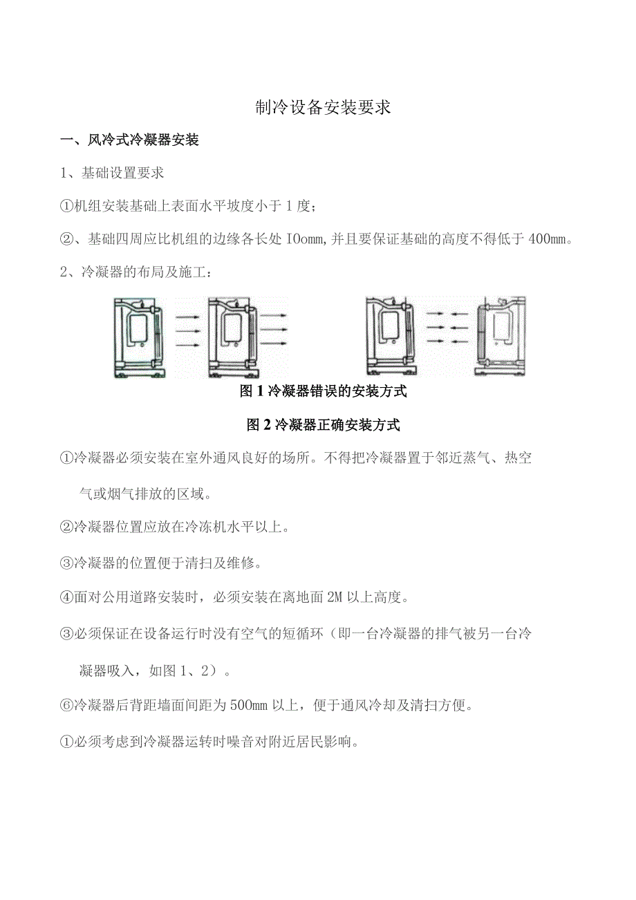 制冷设备安装要求.docx_第1页