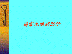 鸡常见疾病防治.ppt