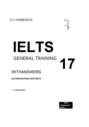 2022雅思考试训练17版General IELTS 17 (Cambridge University Press).docx