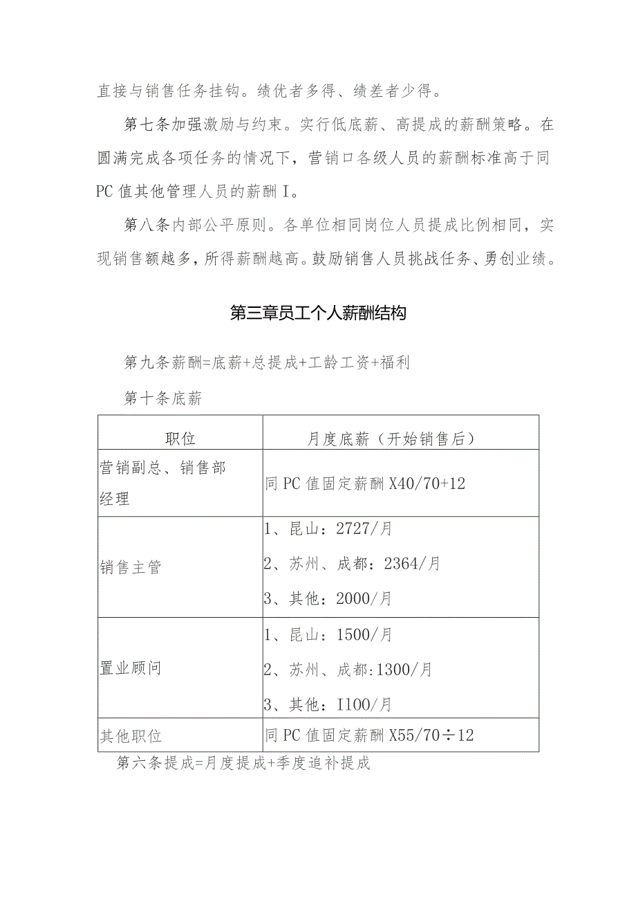 房地产公司营销中心2023年度营销薪酬管理制度.docx_第2页