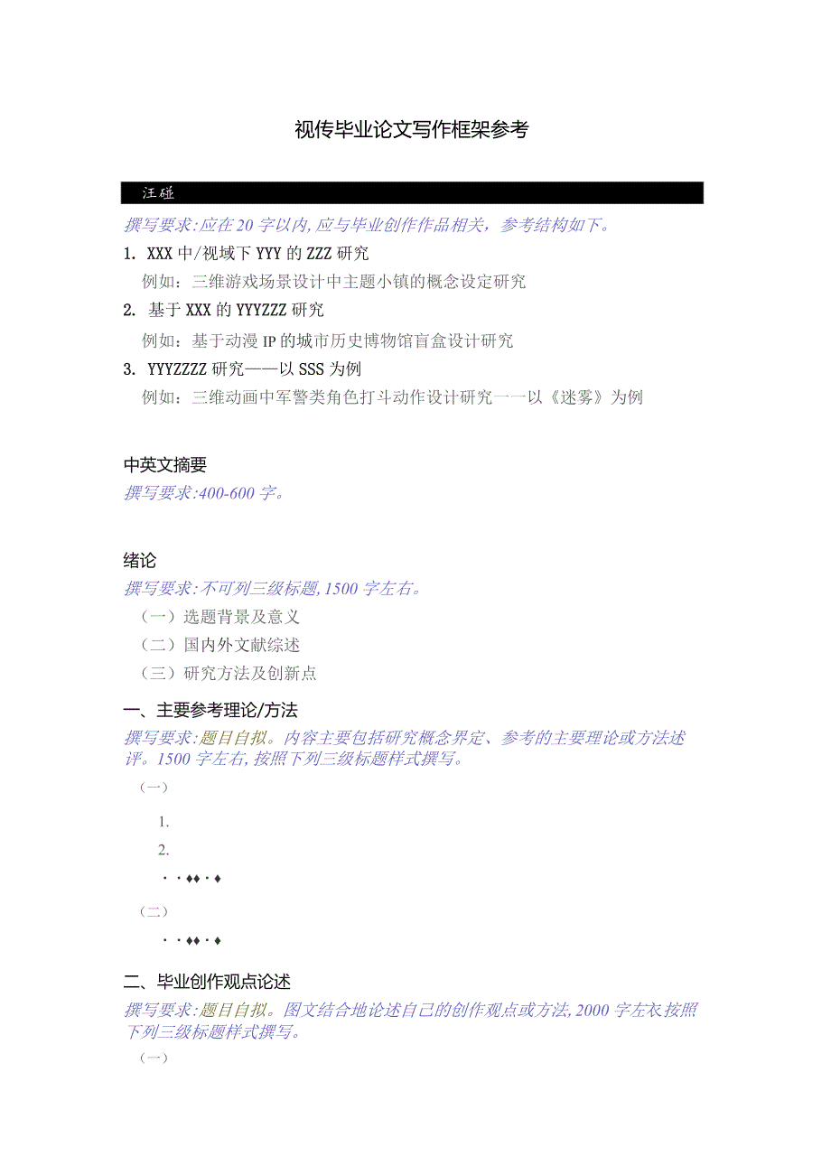 视传毕业论文写作框架参考.docx_第1页