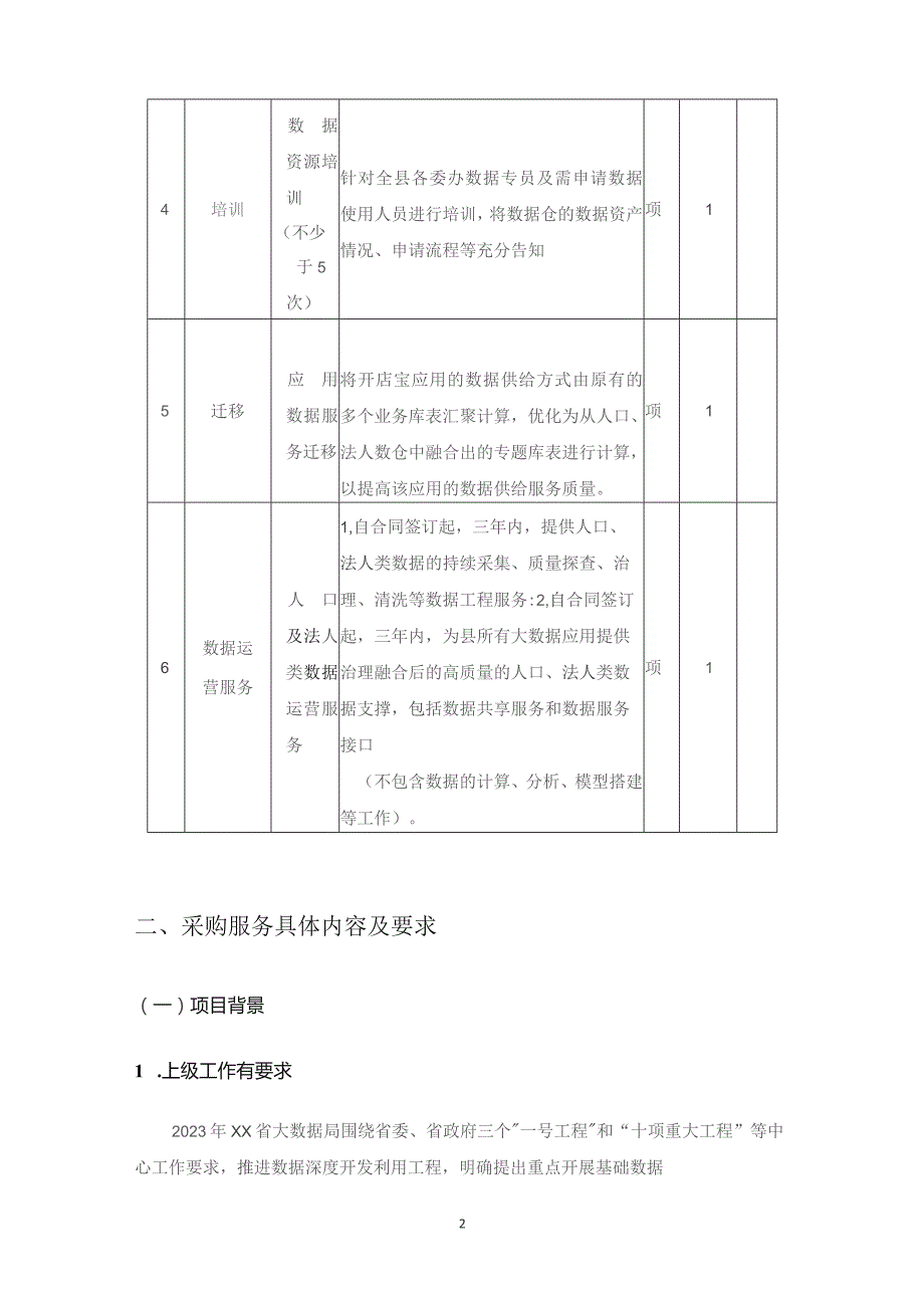 XX县特色基础数据仓运营服务项目采购需求.docx_第2页