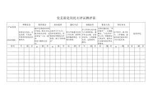 党支部党员民主评议测评表.docx