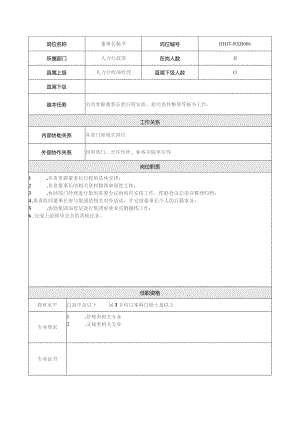 地产集团总公司人力行政部董事长秘书岗位说明书.docx