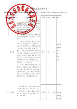 产品规格报价明细表.docx