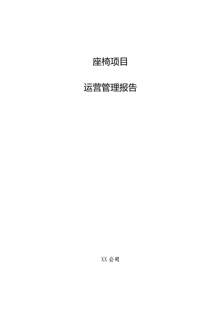 座椅项目运营管理报告.docx_第1页