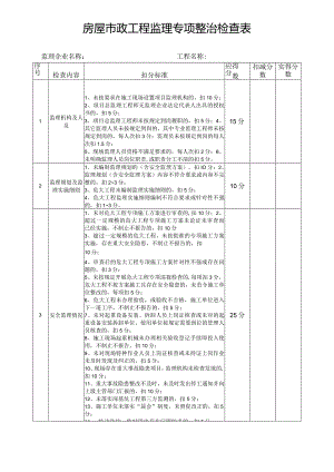 房屋市政工程监理专项整治检查表.docx