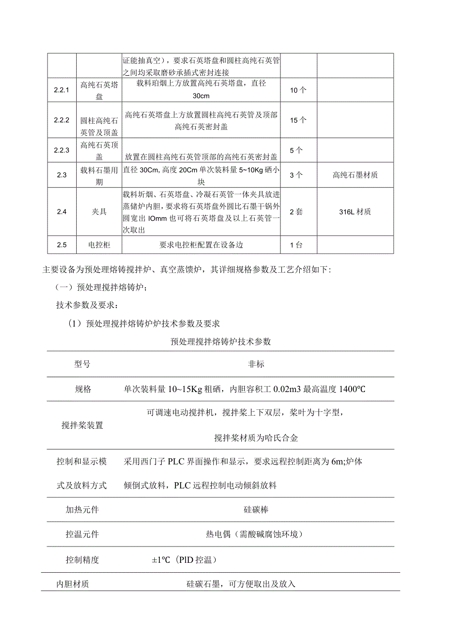 高纯硒扩大试验工艺预处理熔铸炉及真空蒸馏炉设备技术协议.docx_第2页