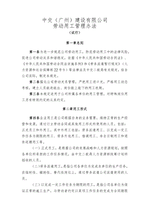 劳动用工管理办法（试行）.docx