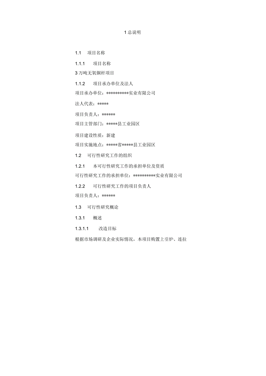 年产3万吨无氧铜杆生产线项目可行性研究报告.docx_第1页