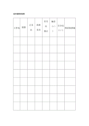 成本偏差控制表格式.docx