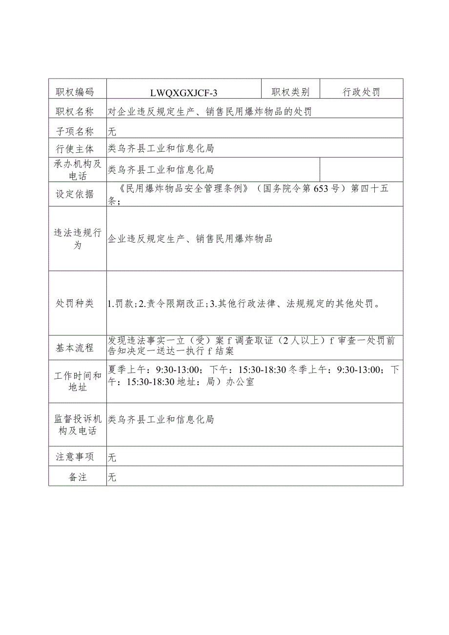 类乌齐县工业和信息化局行政处罚服务指南.docx_第3页