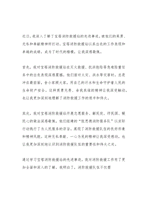 时代楷模宝塔消防救援站先进事迹学习心得体会3篇.docx