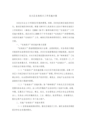 龙文区在地统计工作实施方案.docx