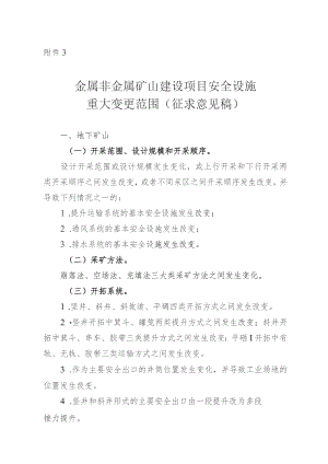 金属非金属矿山建设项目安全设施重大变更范围.docx