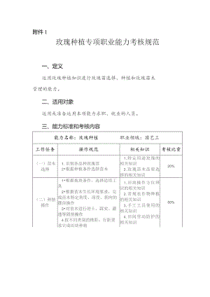 玫瑰种植专项职业能力考核规范.docx