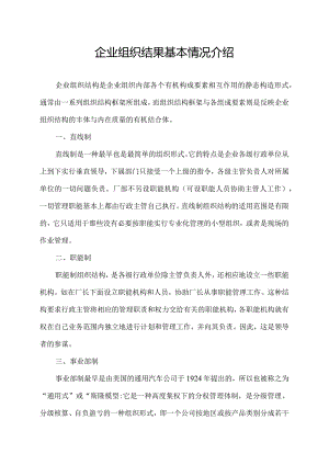 企业组织结果基本情况介绍.docx